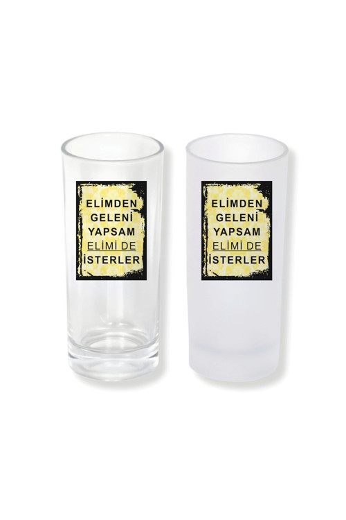 Elimden Gelen Buzlu / Buzsuz Seçenekli Rakı Bardağı – 1 Adet Şık Sunum Bardağı 039