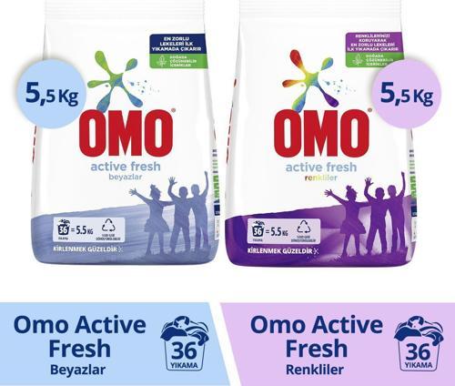 Color 5,5 kg Renkliler 34 Yıkama + Actıve Fresh 5,5 kg