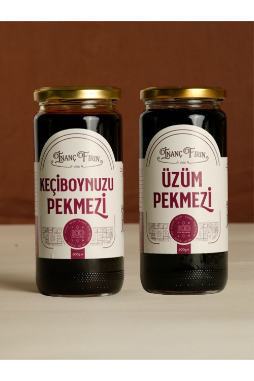 Kara Üzüm & Keçiboynuzu Pekmezi | Katkısız Doğal 2’Li Paket – 600 G X 2