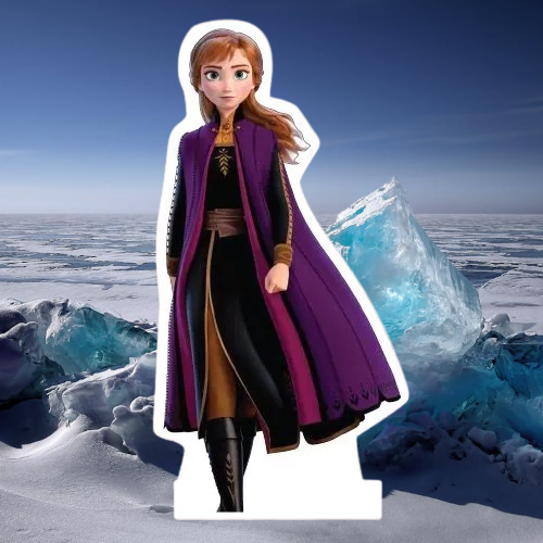Ayaklı pano Anna Karekterli Ayaklı Pano 50 cm (frozen) Masa üstü Doğum Günü Süsü