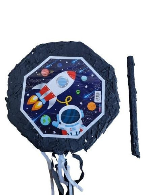 Kozmik Uzay Galaksi Pinyata 42 cm Sopalı Püsküllü Siyah Doğum Günü Parti Oyunu