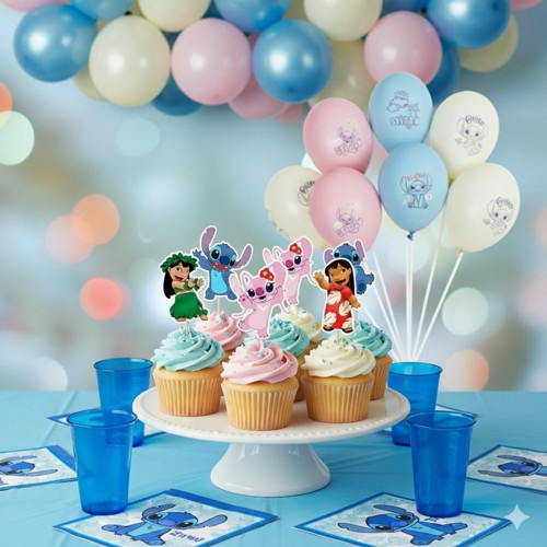 Kürdan Lilo Stitch (sitiç) temalı 10lu Sadece Kürdanlar .Pasta Cupcake Süsü