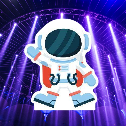 Ayaklı pano Uzay Temalı Astronot 34x28 cm Doğum Günü Aksesuarı