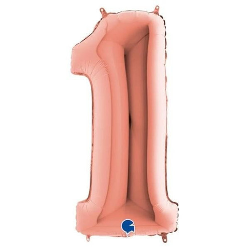 1 Yaş Rosegold Folyo Balon 40ınc 100x35cm