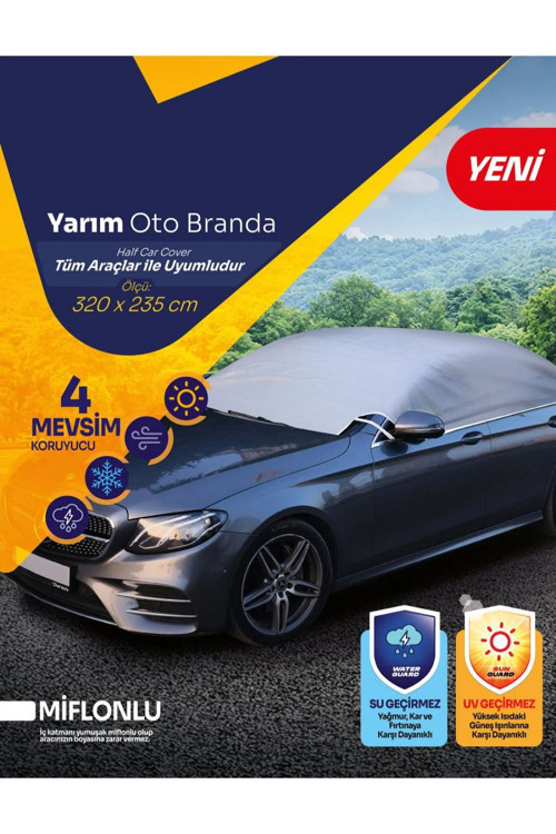 Pratik Yarım Araba Branda Oto Örtüsü Çadır