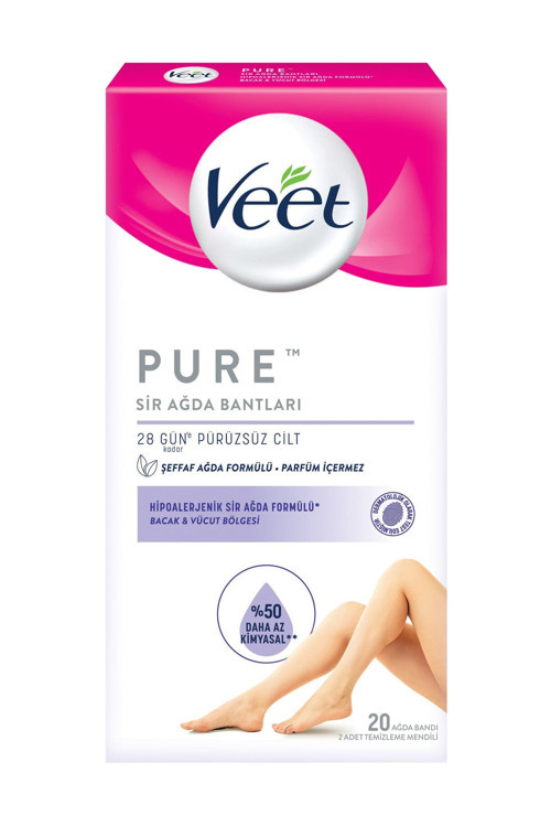 Pure Bacak Ve Vücut Ağda Bandı 20'li