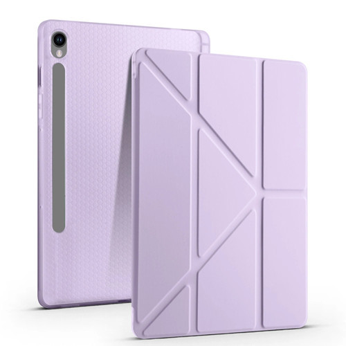 Galaxy Tab S9 FE Kılıf Zore Tri Folding Kalem Bölmeli Standlı Kılıf
