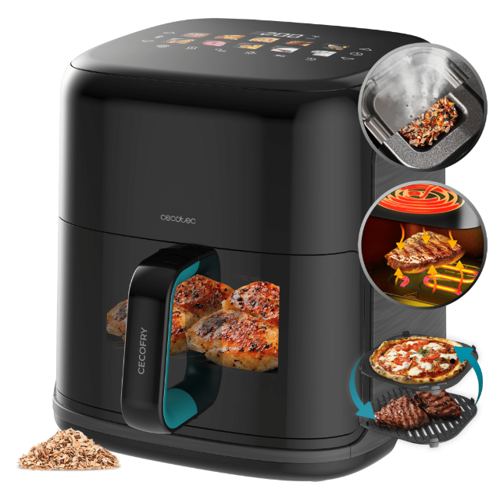 Cecofry Grill Smokin Prime 6500 Dumansız Airfryer 6,5L Izgara Fritöz Sağlıklı Yağsız Pişirme