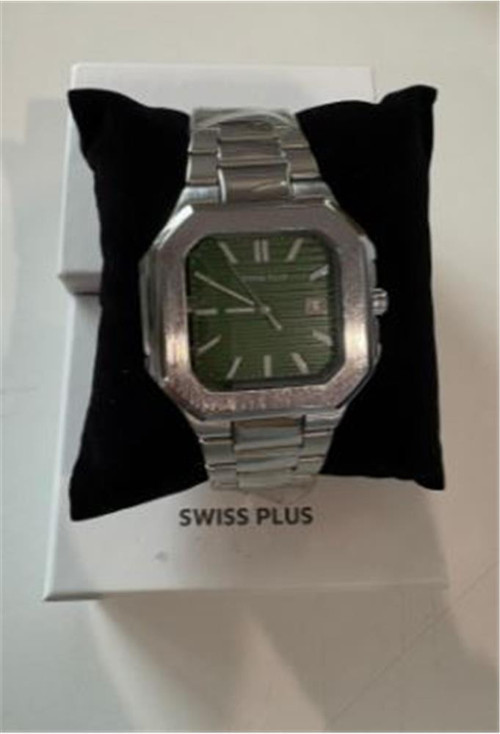 Swiss Plus Man Erkek Kol Saati Watch Premium Seri Model-7 Rs23146 Green-Silver