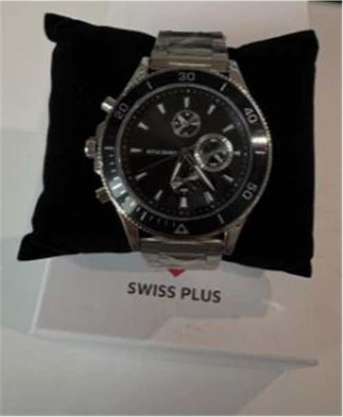 Swiss Plus Man Erkek Kol Saati Watch Basic Seri Model-7 St3504Ags Lüx Black-Silver