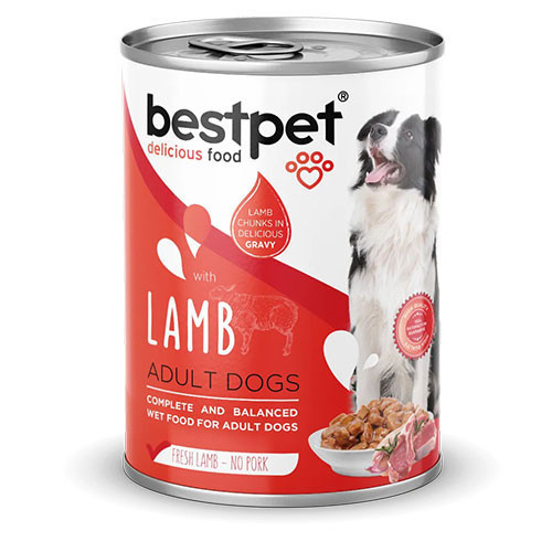 Parça Etli Kuzu Etli Yetişkin Köpek Konservesi 6 Adet 400 Gr