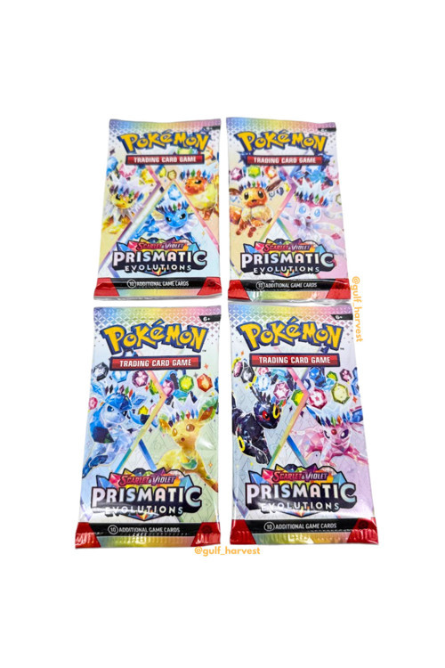 Pokemon Oyun Karti Prismatic Evolutions Set 4 Paket Oyun Karti