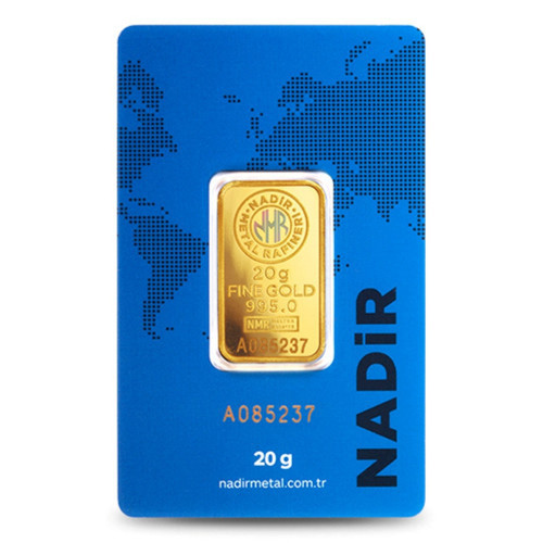 Nadir Gold 24 Ayar Külçe Gram Altın 20 Gr.