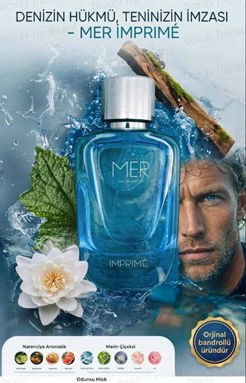 Imprimé EDP 100 ml Marie Claire Ödüllü Marin Erkek Parfümü