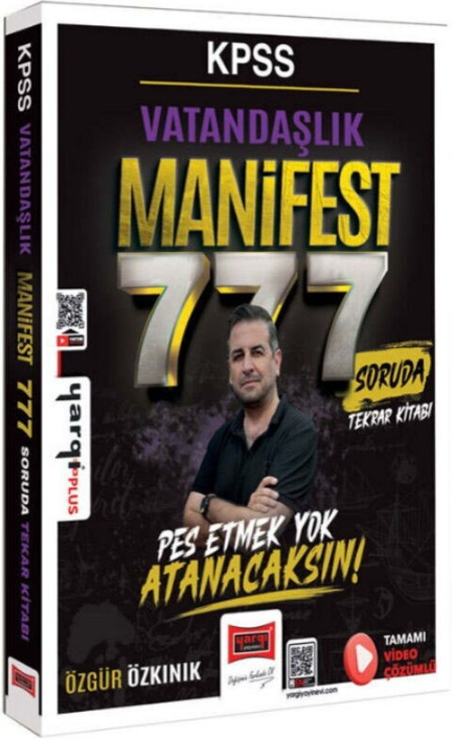 KPSS Vatandaşlık Manifest Serisi 777 Soruda Tamamı Video Çözümlü Tekrar Kitabı Yargı Yayınları
