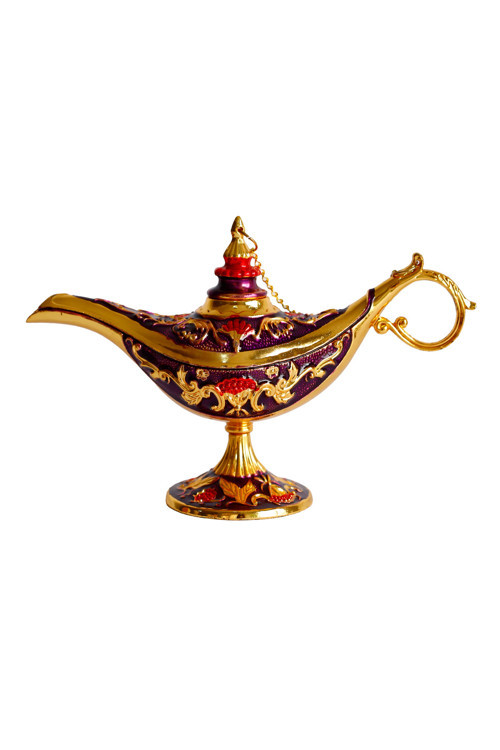 Retro Alaaddin Lambası 20 Cm – Metal Dekoratif Süs Eşyası | 6 Renk Seçenekli