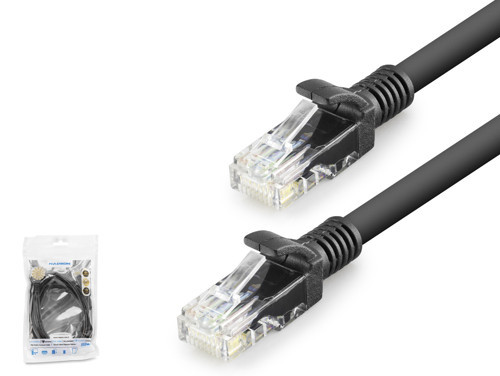 HDX5070 Cat6 Ethernet Patch Kablosu 1 Gbps 250 MHz 1.5 m - Siyah