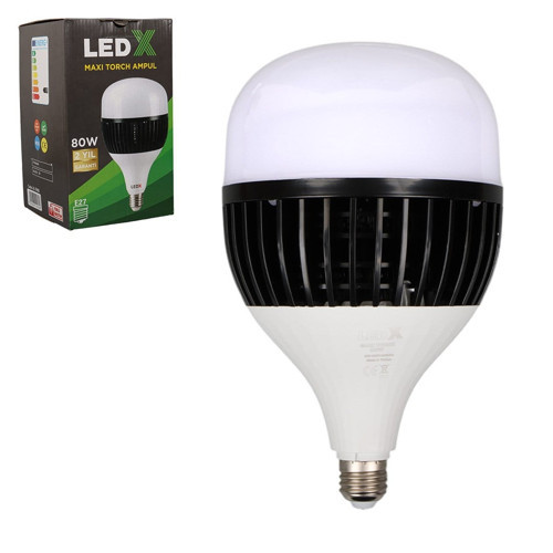 AL-TH80 Akım Korumalı 80 Watt 7200 Lümen E27 Beyaz Maxi Kristal Torch Led Ampul