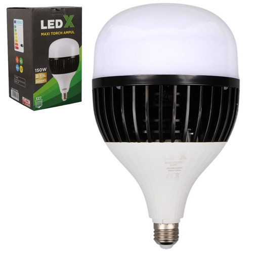Ayt Ledx AL-TH150 Akım Korumalı 150 Watt 13500 Lümen E27 Beyaz Maxi Kristal Torch Led Ampul
