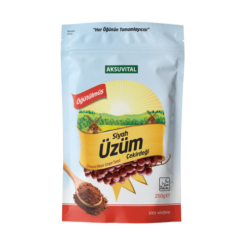 Öğütülmüş Siyah Üzüm Çekirdeği 250 gr