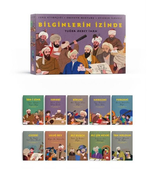 Bilginlerin İzinde Seti - 10 Kitap Takım+Soru Kitapçığı - Ebeveyn Mektubu ve Sticker İlaveli