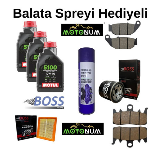 Cf Moto Sr 450 Ön Arka Fren Balata takımı ve Bakım Seti Motul 5100