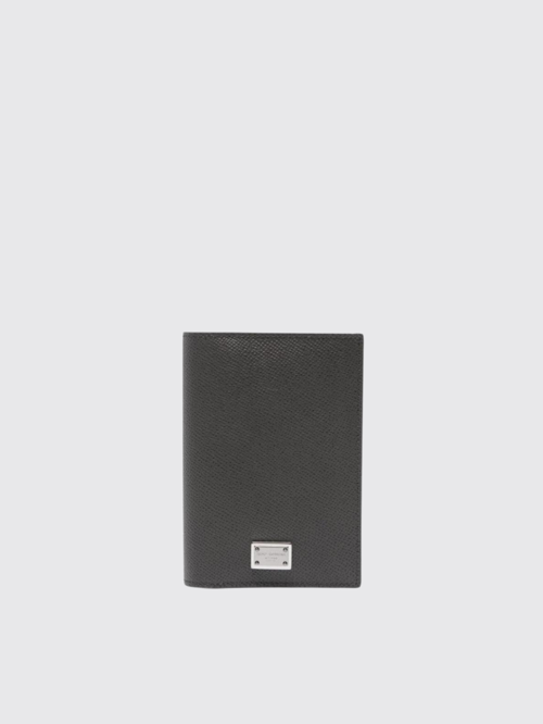 - Logo plaque leather wallet
