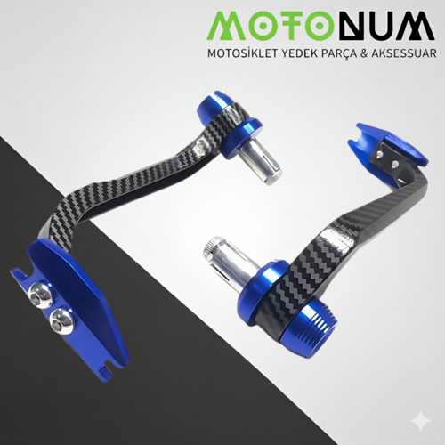 Cf Moto 650 Mt Manet Koruma Karbon Desenli-Mavi Detaylı-Mkm04745