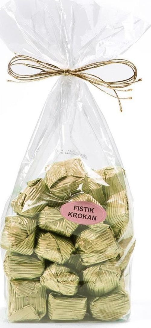 Melodi Yaldız Fıstık Krokan Çikolata 500 gr Altın (Gold)