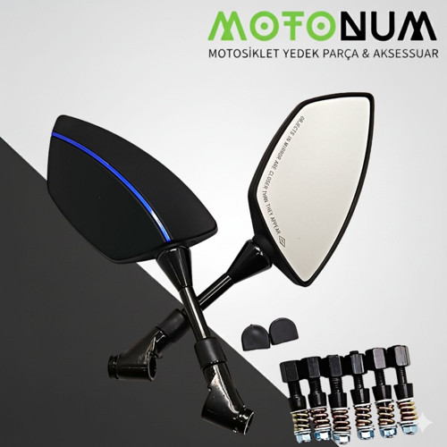 Sym Max Sym 400 Dekorlu Ayna-Mavi Renk-A03459