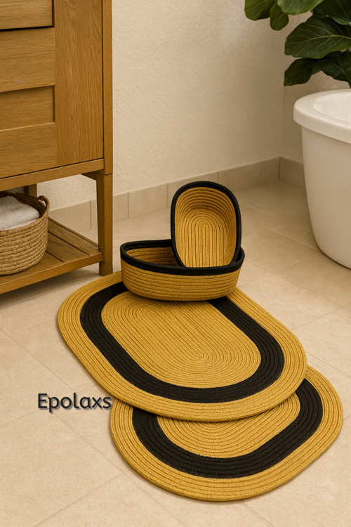 Banyo Paspas Ve Sepet Takımı 4 Lü