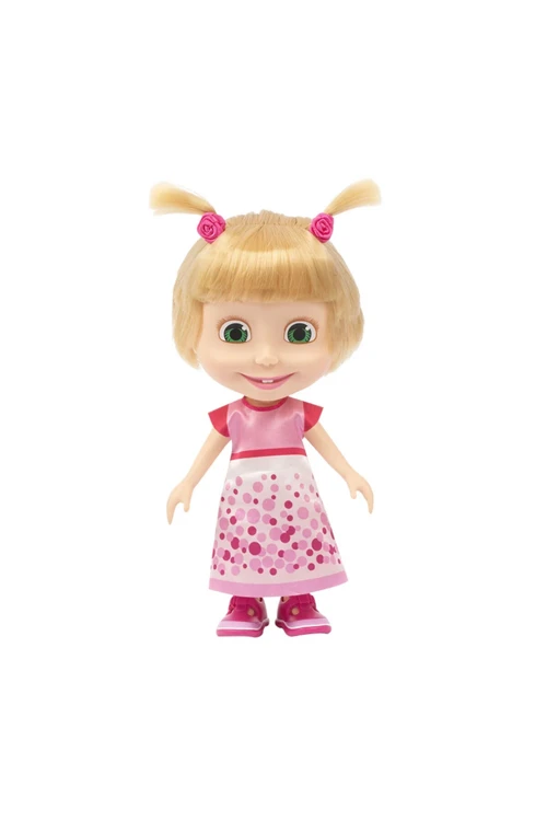 Masha & Koca Ayı 23 cm Doğumgünü Bebek MHA41000 (Açık Pembe - Kolsuz)