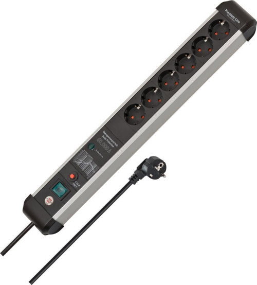 Brennenstuhl Premium-Protect-Line 6 Soketli 60.000 Amper Akım Korumalı Priz – 5 m Parazit Filtreli