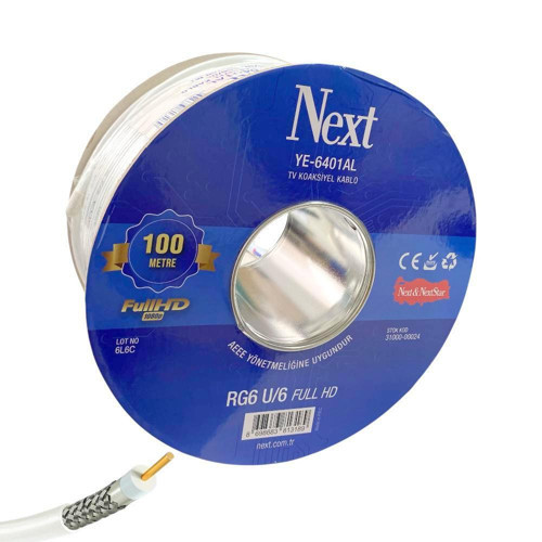 YE-6401AL RG6U6 Anten Kablosu 64Tel - 100Metre