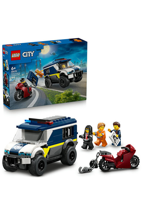 City Polis Mahkum Nakliye Aracı 60479 - 6+ Yaratıcı Oyuncak Yapım Seti (198 Parça)