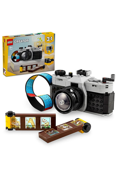 Creator 3’Ü 1 Arada Retro Fotoğraf Makinesi 31147 - 8+ Yaratıcı Oyuncak Yapım Seti (261P)