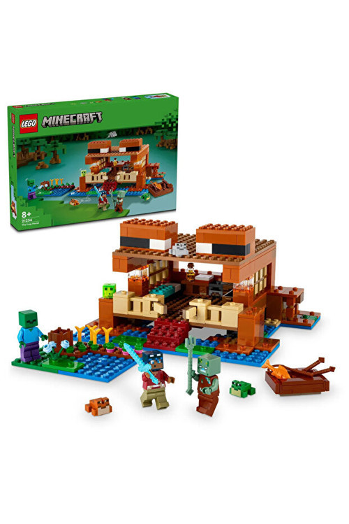 Minecraft Kurbağa Evi 21256 - 8+ Çocuklar İçin Yaratıcı Oyuncak Yapım Seti (400 Parça)