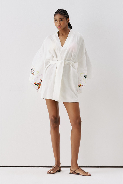 SS6185 Desenli Kimono