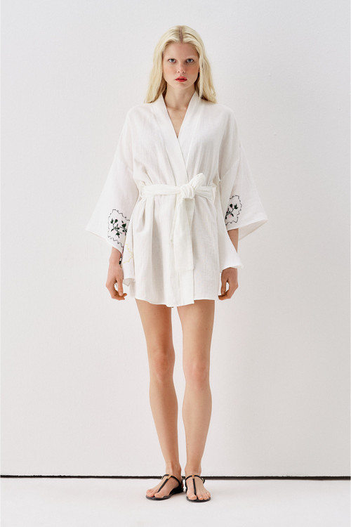 SS6185 Desenli Kimono