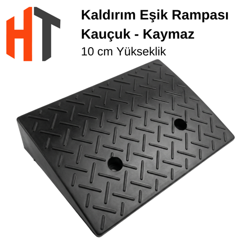 Kauçuk Rampa 10 cm, Engelli Aracı Rampası, Kaldırım Rampası 48 x 33 x 10 cm