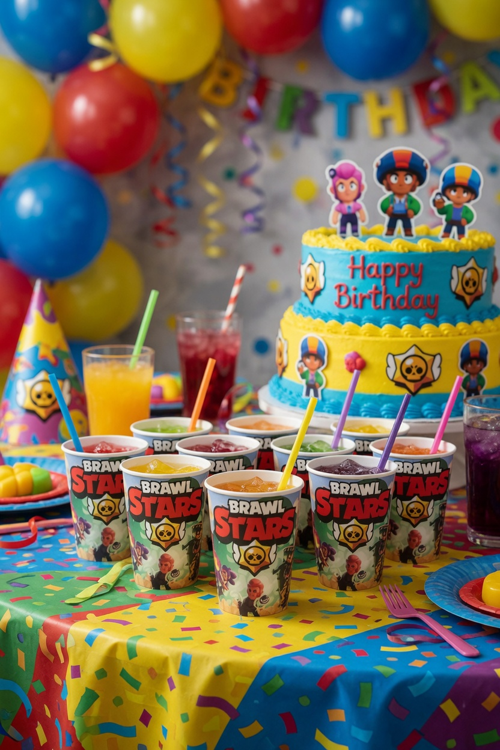 Brawl Stars Karton Bardak 8 Adet Doğum Günü Parti İçecek Bardağı Seti