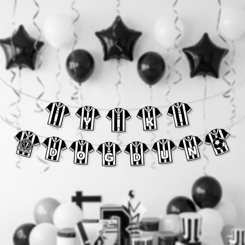İyi Ki Doğdun Beşiktaş BJK Forma Şekilli Banner Erkek Çocuk Parti Süsü