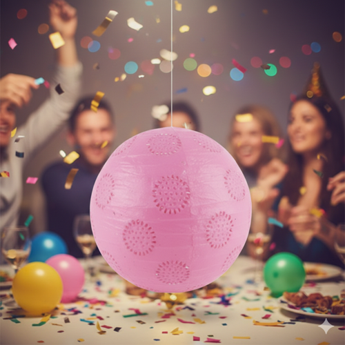 35 cm – Pembe Dantelli Japon Feneri Çin Feneri Parti Dekorasyonu