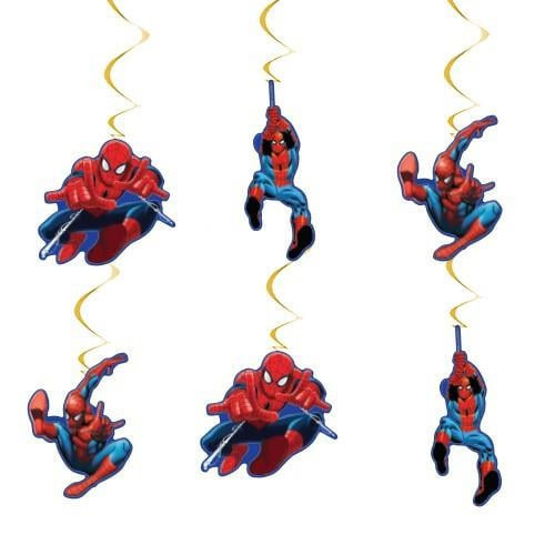 Asmalı Tavan sarkıt süsü 6 lı SPİDERMAN