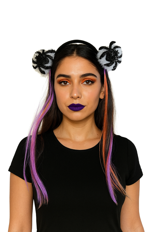Halloween Taç Saçlı uçları örümcekli