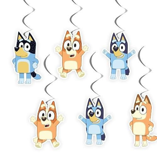 Asmalı tavan sarkıt süsü BLUEY 6lı