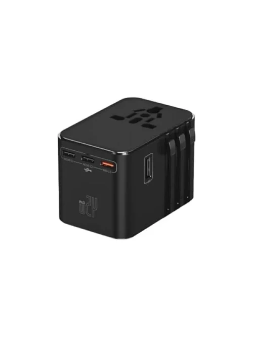 Evrensel Seyahat Priz Dönüştürücü Adaptör - 45W, 2x USB ve 3x Type-C Girişi