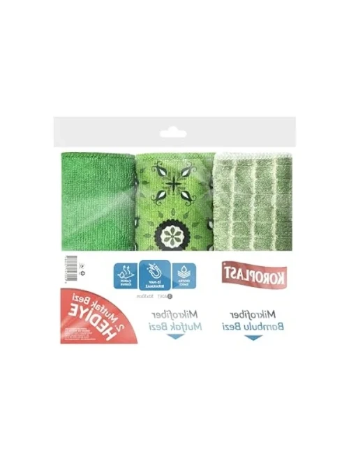 Çok Amaçlı Ekonomik Mikrofiber Temizlik Bezi, 3'lü Set