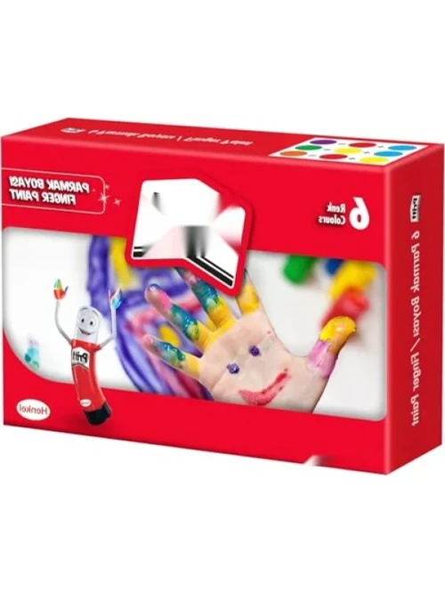 Su Bazlı Kolay Silinebilir Parmak Boyası Seti, 6 Renk (6 x 30ml)