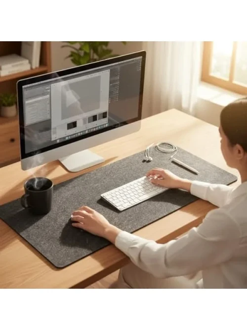 100x44 cm Antrasit Renk Keçe Mouse Pedi, 3 mm Kalınlık